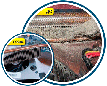 Чистка ноутбука от пыли